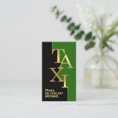 ブラックグリーン層金ゴールドタクシー看板ライド共有 名刺 (スタンド正面)