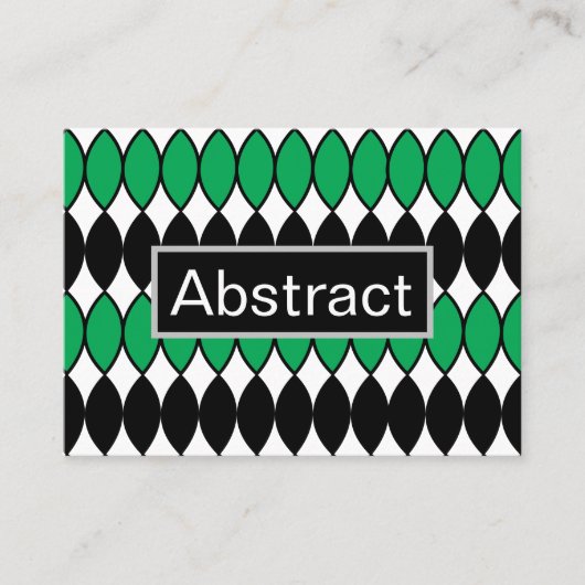 ブラックグリーン抽象芸術 名刺 (正面)