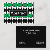 ブラックグリーン抽象芸術 名刺 (正面/裏面)