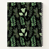 ブラックグリーン植物写生本 ノートブック (裏面)