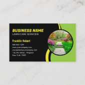 ブラックグリーン気に芝生造園草刈り3写真 名刺 (正面)