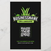 ブラックグリーン芝生気に造園モウィングローンケア チラシ (裏面)