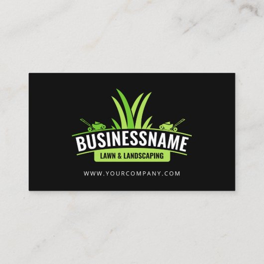 ブラックグリーン芝生気に造園モウィングローンケア 名刺 (裏面)