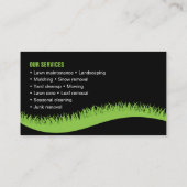 ブラックグリーン芝生気に造園草刈サービス 名刺 (裏面)