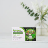 ブラックグリーン造園芝刈りメンテナンス 名刺 (スタンド正面)