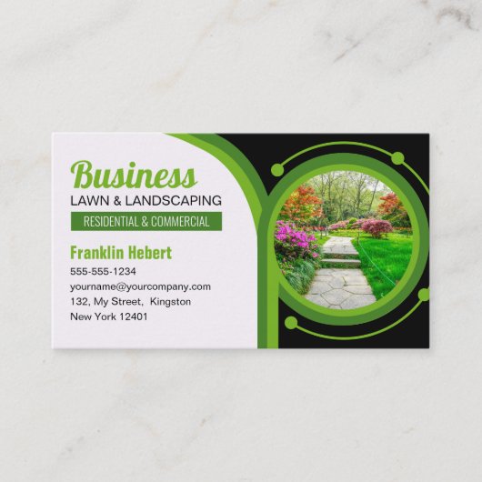 ブラックグリーン造園芝刈りメンテナンス 名刺 (正面)