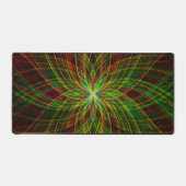 ブラックグリーン&レッドマンダラクールネオモダンン デスクマット (正面)