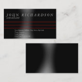 ブラックグレイシンプルエレガントモダンビジネスカード 名刺 (正面/裏面)
