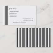 ブラックグレイストライプズカスタム名刺 名刺 (正面/裏面)