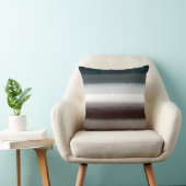 ブラックグレイトープストライプズ クッション (椅子)