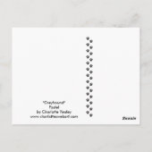 ブラックグレイハウンドオリジナルドッグアートポストカード ポストカード (裏面)