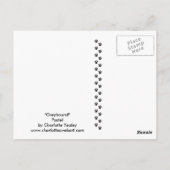 ブラックグレイハウンドオリジナルドッグアートポストカード ポストカード (裏面)