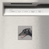 ブラックグレイハウンドオリジナルドッグアートマグネット マグネット (インサイチュ (食洗機))