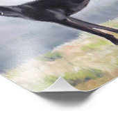 ブラックグレイハウンドスタンディングドッグフォトプリント フォトプリント            (角)