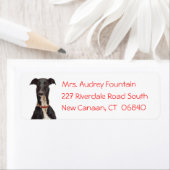 ブラックグレイハウンドパピードッグレッド差出人住所 ラベル (インサイチュ)