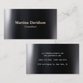 ブラックグレイモダンクリエイティブエレガント 名刺 (正面/裏面)