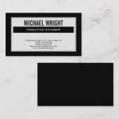 ブラックグレイモダンプレーンシンプルミニマル 名刺 (正面/裏面)
