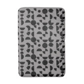 ブラックグレイモダン幾何エレガント部部族 バスマット (正面縦)