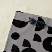 ブラックグレイモダン幾何エレガント部部族 ビーチタオル (インサイチュ)