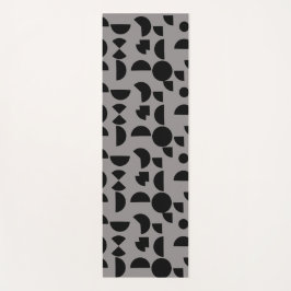 ブラックグレイモダン幾何エレガント部部族 ヨガマット