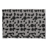 ブラックグレイモダン幾何エレガント部部族 枕カバー (正面左)