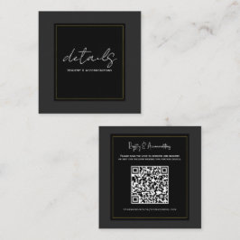 ブラックグレイモダン金ゴールドミニマルの詳細 スクエア名刺