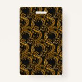 ブラックグレイ金ゴールドドラゴンコーンホールリーグ会員 バッジ (裏面)