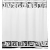 ブラックグレシアンフリーズデザイン シャワーカーテン (正面)