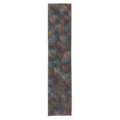 ブラックグレーとカラフル花火の表示抽象芸術 ショートテーブルランナー (正面)