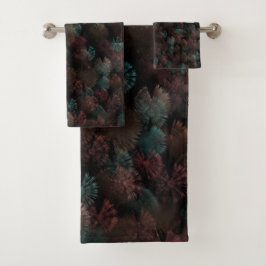 ブラックグレーとカラフル花火の表示抽象芸術 バスタオルセット