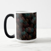 ブラックグレーとカラフル花火の表示抽象芸術 モーフィングマグカップ (左)