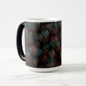 ブラックグレーとカラフル花火の表示抽象芸術 モーフィングマグカップ (正面左)