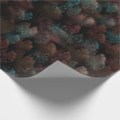 ブラックグレーとカラフル花火の表示抽象芸術 ラッピングペーパー (角)