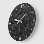 ブラックグレーとカラフル花火の表示抽象芸術 ラージ壁時計 (傾斜)