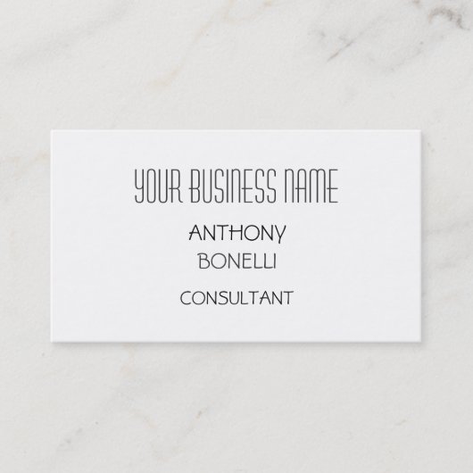 ブラックグレーとホワイトのシンプルビジネス魅力的カード 名刺 (正面)