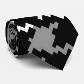 ブラックグレーとホワイトプレイドクリスマスネクタイ ネクタイ (ロール)