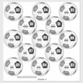 ブラックグレーのチームは13人の選手のためのサッカーボールを着色する シール (シート)