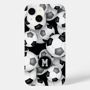 ブラックグレーのチームカラーのおもしろいボールのパターン Case-Mate iPhone 14ケース