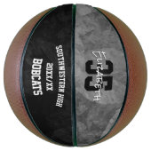 ブラックグレーのチームカラースポーツシーズンの記念 バスケットボール (縦)