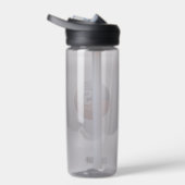 ブラックグレーのバスケットボールクラブカラーパーソナライズされた ウォーターボトル (右面)