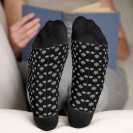 ブラックグレーの雪 ソックス