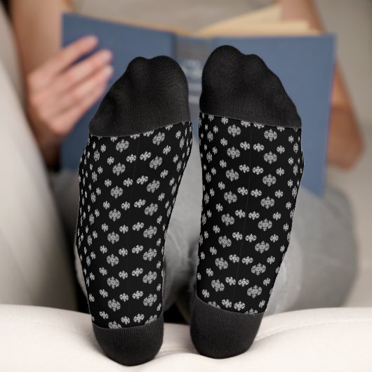 ブラックグレーの雪 ソックス (底面)