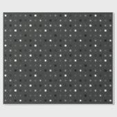 ブラックグレーよくはしゃぐピクセルのシームレスパターン ラッピングペーパー (フラット)