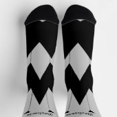 ブラックグレーアールデコデザインソックス ソックス (上部)