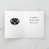 ブラックグレーアールヌーボーダマスクおめでとう カード (内部)