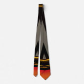 ブラックグレーオレンジイエロー~オリジナル~ ネクタイ (裏面)