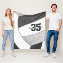 ブラックグレーガーリーバレーボールwアスリート名前をカスタムする