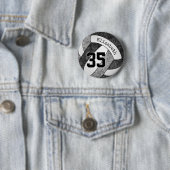 ブラックグレーガーリーレーバレーチームが贈り物に色を付ける 缶バッジ (インサイチュ)