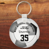 ブラックグレーキッズチームカラーズサッカークラブ キーホルダー (正面)