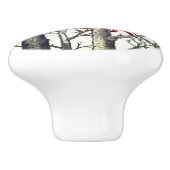 ブラックグレーキツネキツネフォレストウッドランドドロワープル セラミックノブ (側面)